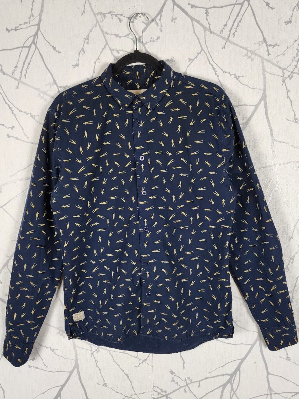 RVLT Revolution Shooting Stars Print Cotton Button Front Shirt